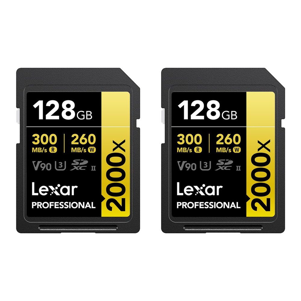 Lexar LSD2000128G-B2NNU Professional Sdxc Memory Card 2000x 128gb Class 10 V90 Uhs-ii U3 W/o Reader R300/w260mbs