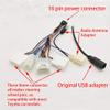 16pin Power Harness for Toyota Corolla Camry RAV4 Tacoma Hilux Prado Highlander Car Stereo Radio Cable Wire USB Adapter for aftermarket Android GPS Navigation Non JBL view 3