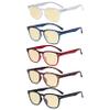 Eyekepper 5 Pack Fashion Design Blue Light Blocking Readers for Women Computer Reading Glasses Yellow Tinted +2.50 view 1