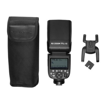 Flashpoint Zoom II AA R2 TTL On Camera Flash Speedlight for Sony, 76ws 2.4GHz 1/8000s HSS Speed Light with 0.1-2.6s Recycle Time, 4x AA Alkaline 1.5v LR6 Batteries, 330 Full-Power Flashes