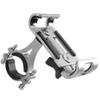 Ruluti Universal Aluminum Non-Skid Motorcycle Bicycle Bike Handlebar Mount Phone Holder Silver view 1