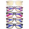 Eyekepper 5 Pack Square Nerd Blue Light Blocking Readers for Women Computer Reading Glasses Yellow Tinted +2.00 view 2