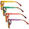 Eyekepper 4 Pack Computer Reading Glasses - Fashion Blue Light Blocking Readers for Women Men Orange Tinted +0.75 view 3