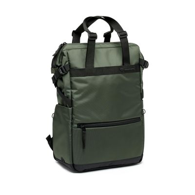 Manfrotto Street Convertible Shopper Bag, Tote Bag, for Mirrorless Camera, Convertible Backpack for Photography, for Tripod Support, Photography Accessories for Content Creator, Green Colour