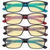 Eyekepper 4 Pack Blue Light Filter Glasses Classic Anti Screen Glare Computer Reading Glasses Yellow Tinted +1.00 view 2