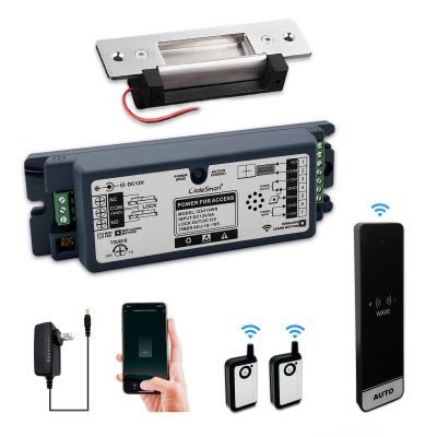 Olideauto Hand Free Access Control Kit,Wireless Slim Touchless Hand Sensor Control,Smart WiFi APP,Alexa,Unlock Door with 400lbs Holding Force Electric Strike