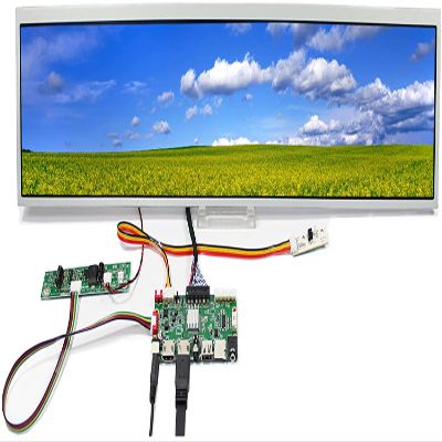 VSDISPLAY 24" 24 Inch 1920X360 IPS Stretched Bar Style LCD Screen DV240FBM-NB0 with USB SD AV LCD Controller Board,for DIY Gaming Cabinet Monitor/Advertising Display Panel/Digital Signage
