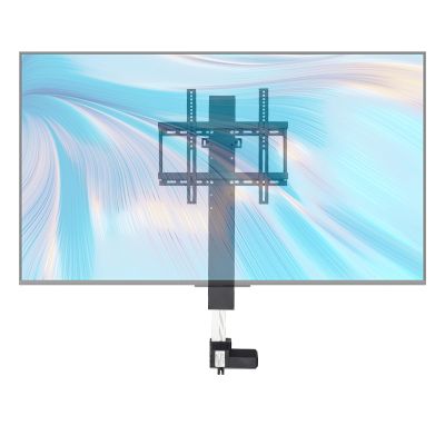 Electric TV Lift Stand with Remote, Floor Standing Height Adjustable Universal TV Mount Stand Motorized Television Lift Mount Bracket for 26-57 Inch TV Mounting Bracket Up to 110 lbs for Home Office