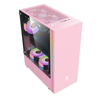 BBNB Gaming Case,Mid-Tower PC Gaming Case ATX/M-ATX/ITX - Front I/O USB 3.0 Port - Tempered Glass Side Panel - 8 Fan Position - Water Cooling Installation Ready (Color : C)