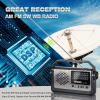 PRUNUS NOAA Weather AM FM Portable Radio,Battery Operated Radio by 3X D Cell Batteries or AC Power with Best Reception,Flashlight, Earphone Jack for Emergency Household&Outdoor,Plug in Wall by J15WB view 3