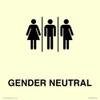 Female, Male and Non-gender specific Sign - 200x200mm - S20 view 1