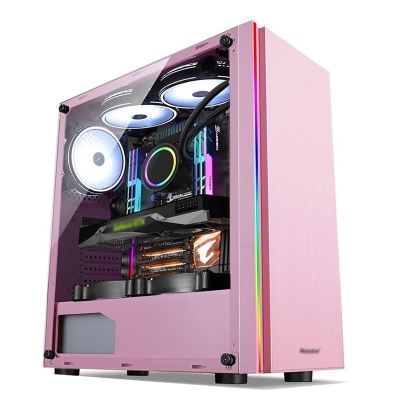 BBNB Gaming Case,Mid-Tower PC Gaming Case ATX/M-ATX/ITX - Front I/O USB 3.0 Port - Acrylic Glass Side Panel - 8 Fan Position - Water Cooling Installation Ready