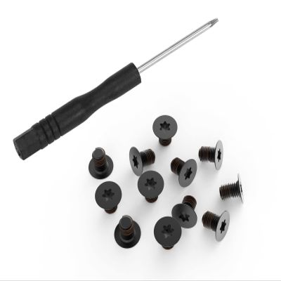 12PCS M2x3 Torx T5 Screws for Dell XPS 13 9300 9305 9343 9370 9380, XPS 15 9500 9510 9520 9550 9560, Precision 5520 5530 5540 5550, Razer Blade 14 15, HP Envy 13 Series Laptop w/Screwdriver, Black