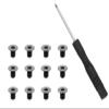 12PCS M2x3 Torx T5 Screws for Dell XPS 13 9300 9305 9343 9370 9380, XPS 15 9500 9510 9520 9550 9560, Precision 5520 5530 5540 5550, Razer Blade 14 15, HP Envy 13 Series Laptop w/Screwdriver, Black view 2
