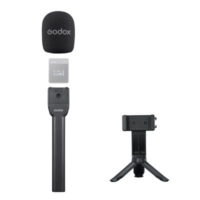 GODOX Handheld Adapter ML-H for MoveLink Wireless Microphone System, with Mini Tripod Phone Holder Set for Interviews,Hosting,Live Streaming