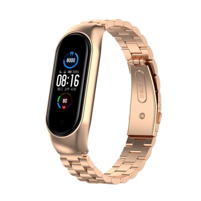 Senter Stainless Steel Watch Strap Replacement Band for Xiaomi Mi Band 5 and Mi Band 6 Smart Watch