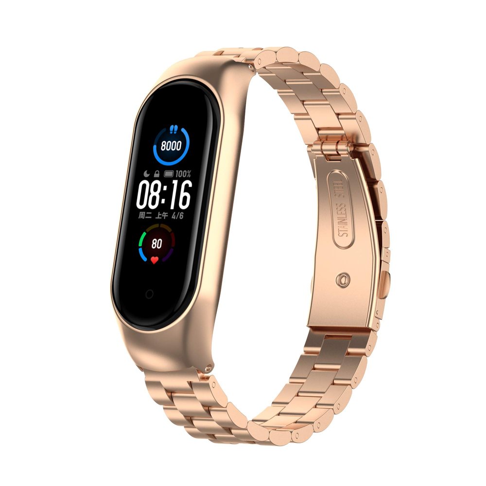 Senter Stainless Steel Watch Strap Replacement Band for Xiaomi Mi Band 5 and Mi Band 6 Smart Watch