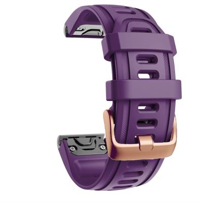 CZKE Quick Release Watch Band Silicone Bracelet For Garmin Fenix 5S 5X 5Plus 6S 6X 6 Pro Rose gold buckle bracelet Sport Wrist Strap (Color : K, Size : 20mm Fenix 5S)