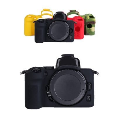 Soft Silicone Black Armor Camera Case Skin Body Cover Protector for Nikon Z 50 Z50 Compact mirrorless Digital (BG4), Black, Camera Case
