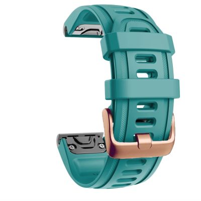 CZKE Quick Release Watch Band Silicone Bracelet For Garmin Fenix 5S 5X 5Plus 6S 6X 6 Pro Rose gold buckle bracelet Sport Wrist Strap (Color : C, Size : 20mm Fenix 5S)