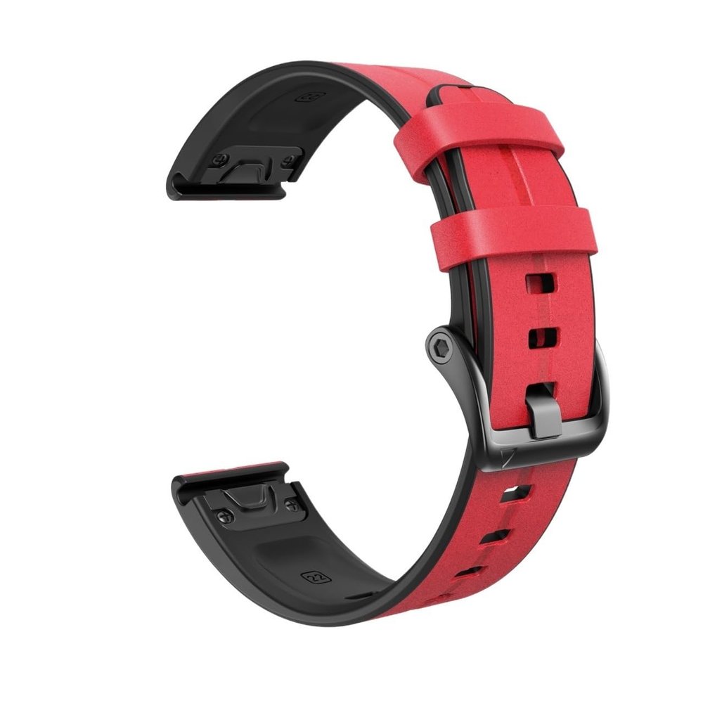 CZKE Leather Watchband for Garmin Fenix 5/5X/5S Plus 6/6X/6S Pro 945 935 3 HR D2 Smart Bracelet 22 26mm Quick release Wristband Strap (Color : Leather A, Size : 22mm Fenix 5 5Plus)