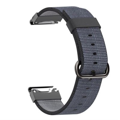 CZKE 22MM Sport Nylon Watch Strap Band Quick Release For Garmin Fenix 6X 6 Pro 5X 5 Plus 935 Approach S60 Quatix5 Wristband Bracelet (Color : Preto, Size : 22mm Fenix 5)