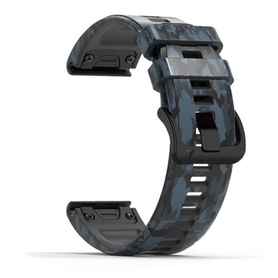 CZKE 26/22mm Watchband For Garmin Fenix 6 6S 6X Pro 5 5X 5S Plus 3HR 935 MK1 Printing Silicone Band Quick Release Wrist Strap Correa (Color : L, Size : 22mm)