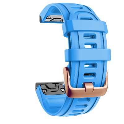 CZKE Quick Release Watch Band Silicone Bracelet For Garmin Fenix 5S 5X 5Plus 6S 6X 6 Pro Rose gold buckle bracelet Sport Wrist Strap (Color : N, Size : 20mm Fenix 5SPlus)