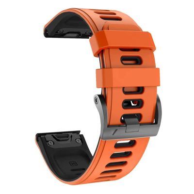 CZKE Leather Watchband for Garmin Fenix 5/5X/5S Plus 6/6X/6S Pro 945 935 3 HR D2 Smart Bracelet 22 26mm Quick release Wristband Strap (Color : Silicone 2, Size : 26mm Fenix 3 HR D2)