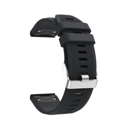 CZKE Sport Silicone Watchband Wrist strap for Garmin Fenix 6X 6 6S Pro 5X 5 5S Plus 3 3HR 20 22 26mm EasyFit Quick Release wirst band (Color : Preto, Size : 26mm Fenix 5X 6X)