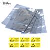 MECCANIXITY Anti Static Bags Shielding Bag 25pcs 6.3x9inch(16x23cm) Open Top with Labels for Hard Drive HDD SSD view 3