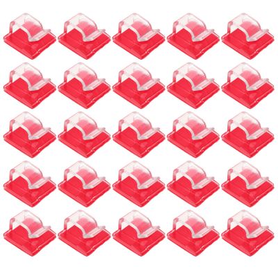 Hemobllo 50pcs Self-Adhesive Cable Organizer Clips Shape Cord Holder for Earphone Charging Cables Compact Easy to Use for Home Office Organization