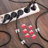 Hemobllo 50pcs Self-Adhesive Cable Organizer Clips Shape Cord Holder for Earphone Charging Cables Compact Easy to Use for Home Office Organization view 3