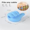 iToleeve 12Pcs Cable Clips, Fun Cord Holders, Silicone Thumb Wall Hooks, Cord Organizer for Desk Wall Car Nightstand, Cord Clips, Wire Holders, Phone USB Charger Cable Management, Key Hanger view 2
