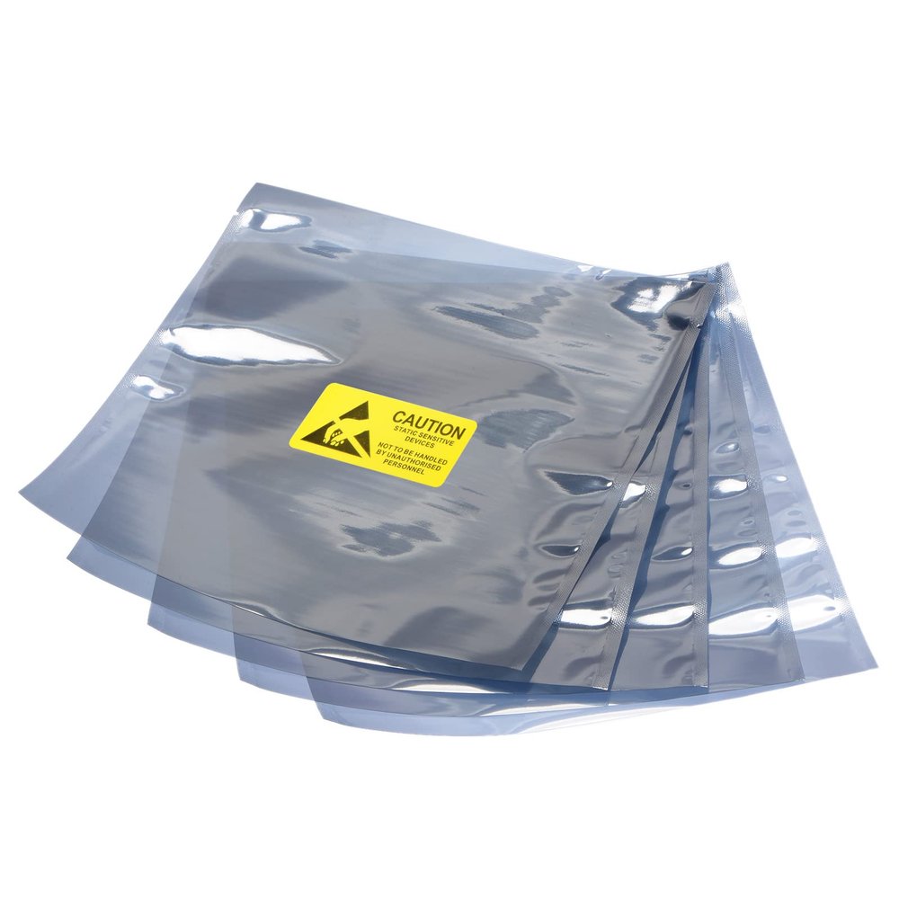 MECCANIXITY Anti Static Bags Shielding Bag 50pcs 8.7x10inch(22x25cm) Open Top with Labels for Hard Drive HDD SSD