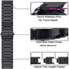FitTurn Replacement Quick Release Classic Stainless Steel Metal WatchBand Strap Band Women Men Girl Bands Compatible with Letsfit EW1 / IW1 / IW2 Smartwatch (Not for ID205L ID205S) (Black) view 3