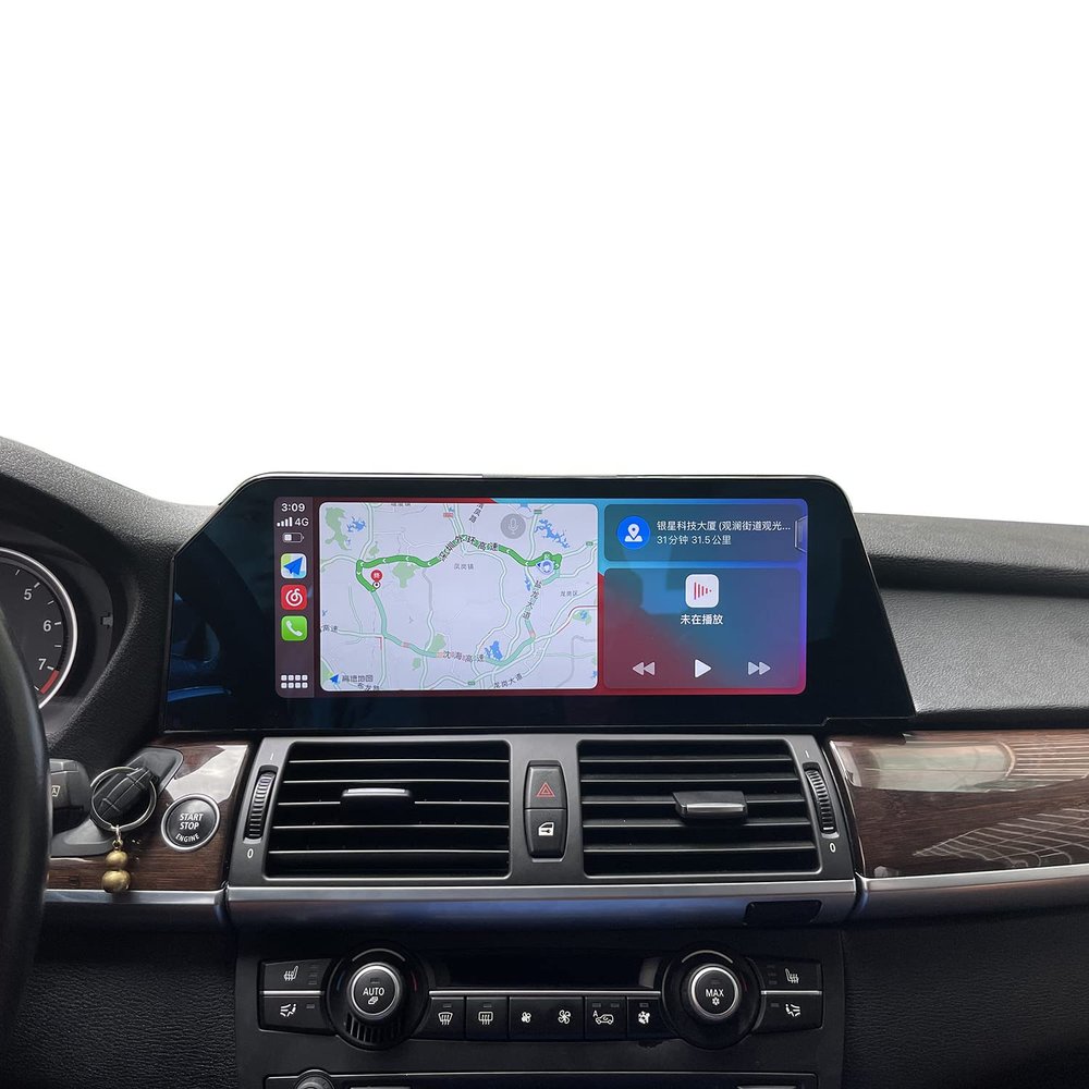 ZWNAV 12.3 Screen 1920X720 Resolution Car Stereo for BMW X5 E70 X6 E71 2007 2008 2009 2010 CCC System Android Radio in-Dash Navigation GPS Multimedia Head Unit Qualcomm Wireless Carplay 6GB RAM 128GB