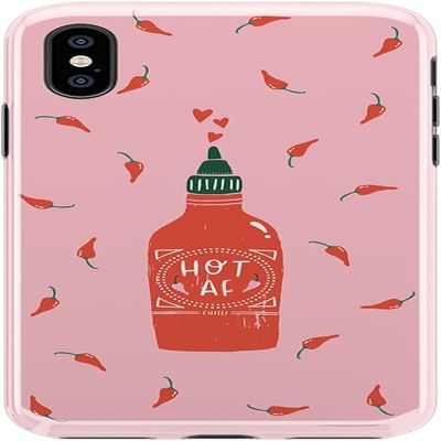 Casely iPhone Xs Max Case | Spicy AF | Pink Chili Hot Sauce | Classic Ultra Slim Design