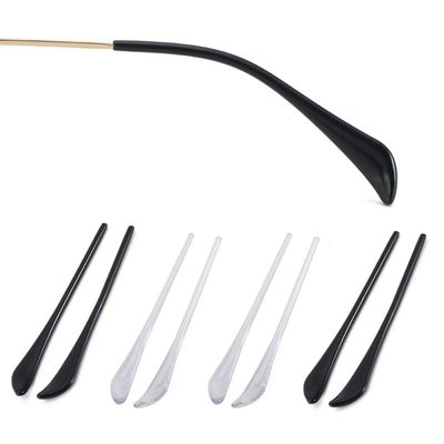 Glasses Temple End TipsAnti-Slip Plastic Eyeglass End Tips Ear Sock Pieces Tube Sleeve Eyewear Replacement Tipsfor Aviator Sunglass Eye Glasses Frames/Thin Metal Eyewear Frame, 4 Pairs,Black/White