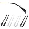 Glasses Temple End TipsAnti-Slip Plastic Eyeglass End Tips Ear Sock Pieces Tube Sleeve Eyewear Replacement Tipsfor Aviator Sunglass Eye Glasses Frames/Thin Metal Eyewear Frame, 4 Pairs,Black/White view 1