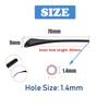 Glasses Temple End TipsAnti-Slip Plastic Eyeglass End Tips Ear Sock Pieces Tube Sleeve Eyewear Replacement Tipsfor Aviator Sunglass Eye Glasses Frames/Thin Metal Eyewear Frame, 4 Pairs,Black/White view 3