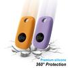 Geiomoo Silicone Case for Tile Pro 2022 Tracker, Soft Flexible Scratch Resistant Cover with Carabiner (2 Pack Orange+Lilac) view 3