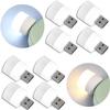 Linwnil USB Plug Lamp - Computer & Mobile Power Charging Light - Small Book & Reading Light (4 LED, 4 Warm) view 1