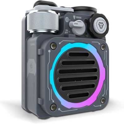 Muzen Cyber Cube Bluetooth Speaker, Bluetooth 5.0, Portable Speaker with Fidget Spinner, Crystal Clear Sound with RGB LED Light Wireless Speaker, Waterproof Speakers for Indoor Outdoor
