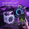 Muzen Cyber Cube Bluetooth Speaker, Bluetooth 5.0, Portable Speaker with Fidget Spinner, Crystal Clear Sound with RGB LED Light Wireless Speaker, Waterproof Speakers for Indoor Outdoor view 4