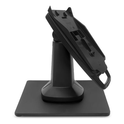 ENS Tailwind Pax S800 7" Latch and Lock Flexipole Plus Pole Mount Terminal Stand with Square Freestanding Mobility Base Plate, Black
