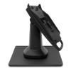 ENS Tailwind Pax S800 7" Latch and Lock Flexipole Plus Pole Mount Terminal Stand with Square Freestanding Mobility Base Plate, Black view 1