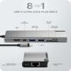 ALOGIC USB-C 4K Dual Display Dock; 100W Power Delivery; 2X USB-A; USB-C; HDMI; Mini DisplayPort; Ethernet; SD & Micro-SD Card Reader; 8-in-1 Ultra Dock Plus Gen 2 view 2