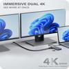 ALOGIC USB-C 4K Dual Display Dock; 100W Power Delivery; 2X USB-A; USB-C; HDMI; Mini DisplayPort; Ethernet; SD & Micro-SD Card Reader; 8-in-1 Ultra Dock Plus Gen 2 view 3
