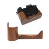Protective Coffee PU Leather Camera Case Half Body Cover Base Case with Bottom Opening Version for Panasonic Lumix S5 Camera, Coffee, Half Body Base Case view 1